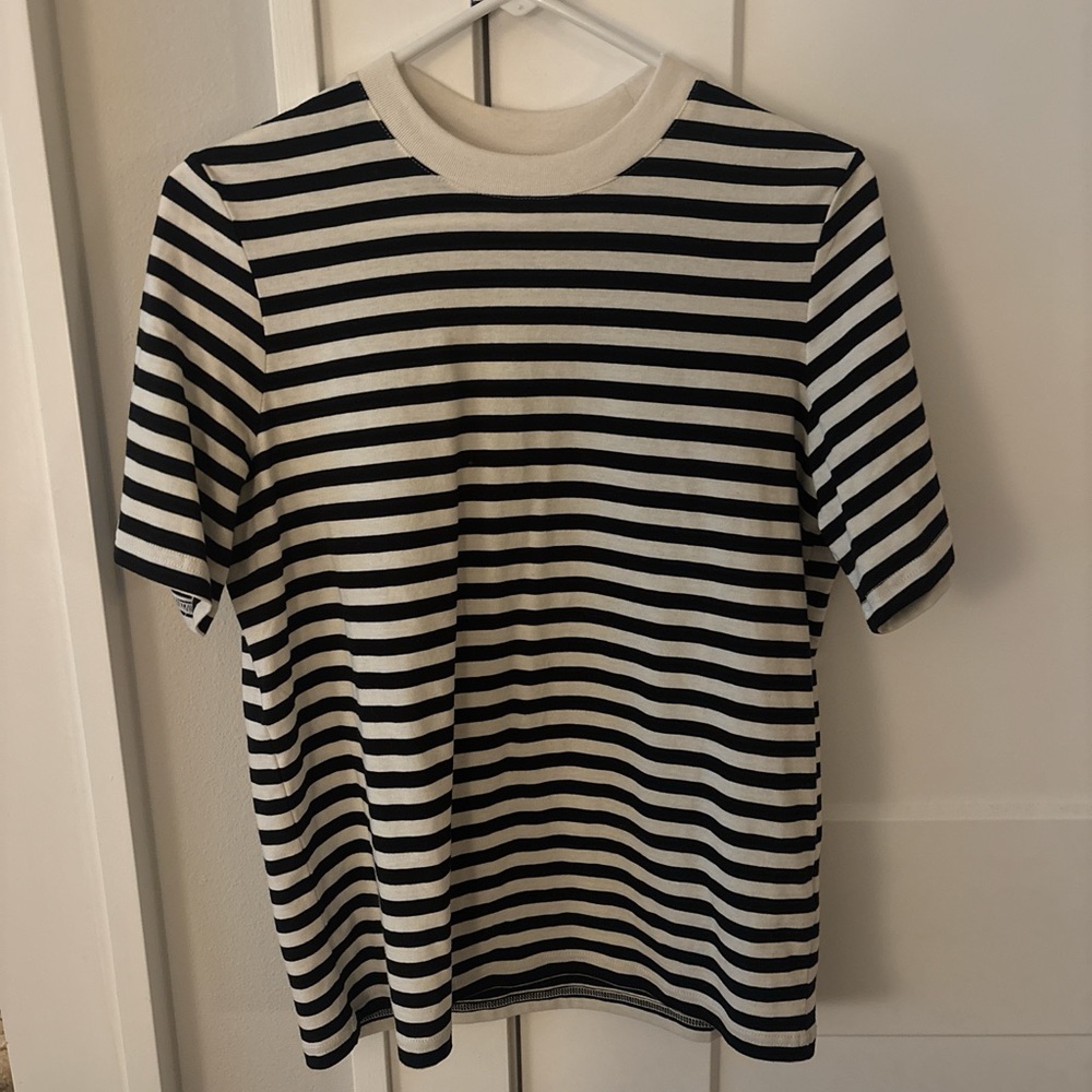 & Other Stories Black and White Striped Tee